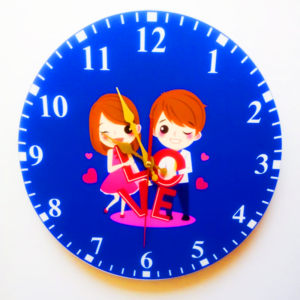 ساعة حائط زرقاء مودرنFT017